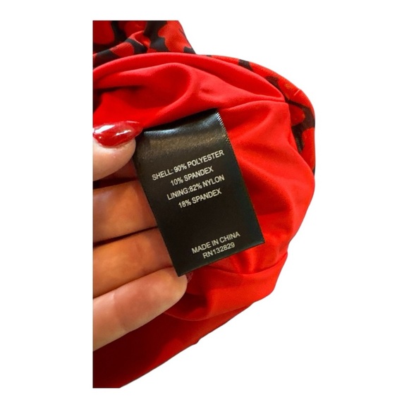NWOT Michael Costello x REVOLVE Afton Mini Dress in Red & Black Leopard Sz S - Picture 6 of 6
